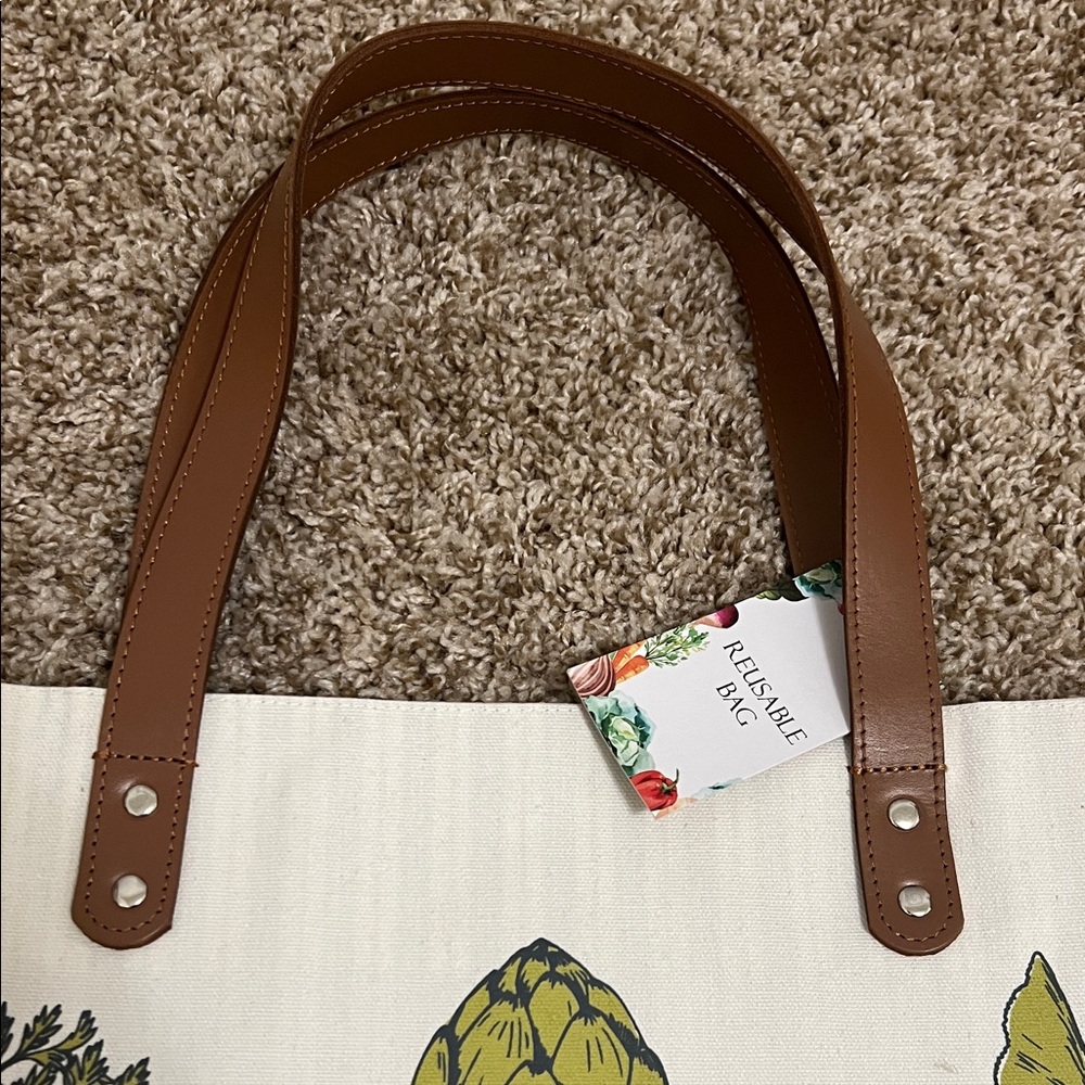 French DANS DE JARDIN In The Garden Cotton Canvas Tote Reusable Tote Bag - Picture 2 of 9